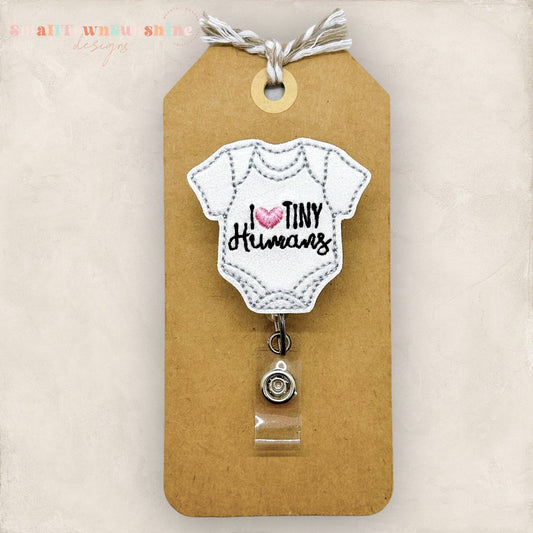 I Love Tiny Humans Badge Topper