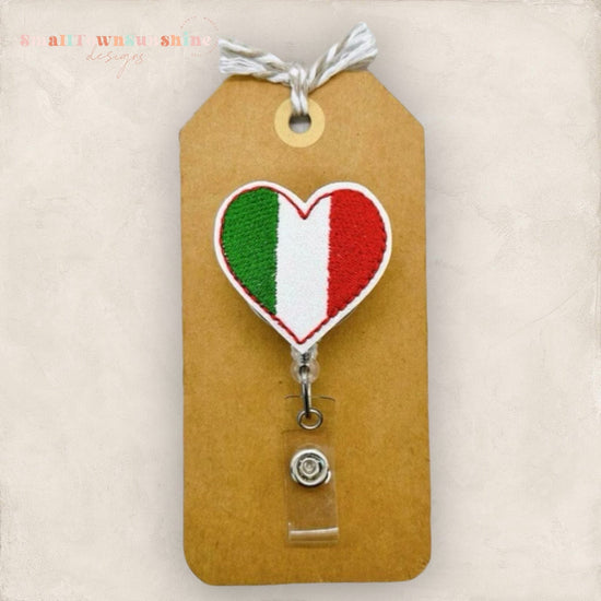 Mexican Flag Heart Badge Topper