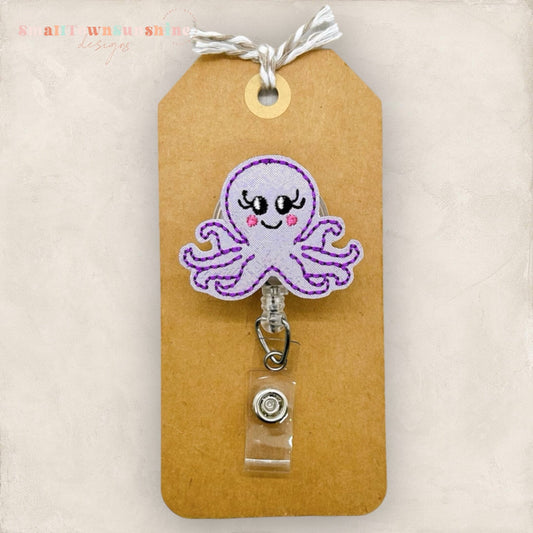 Purple Octopus Badge Topper