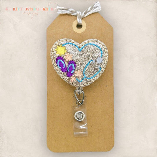 Summer Stethoscope Badge Topper