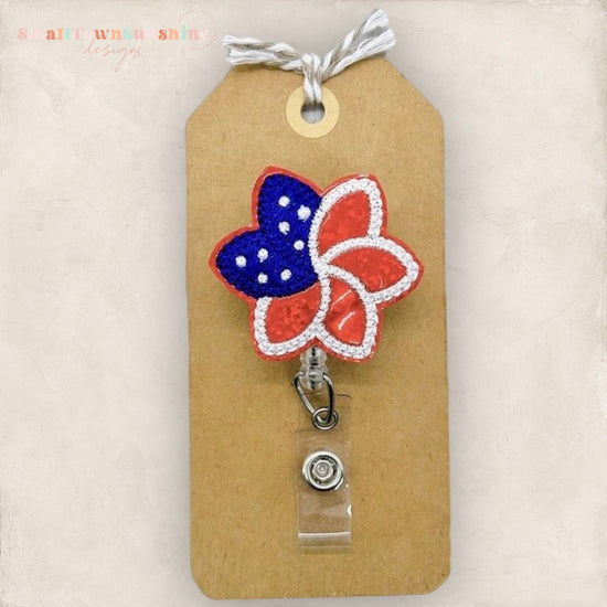 Patriotic Flower Badge Topper