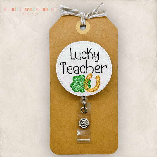 Lucky Teacher Badge Topper
