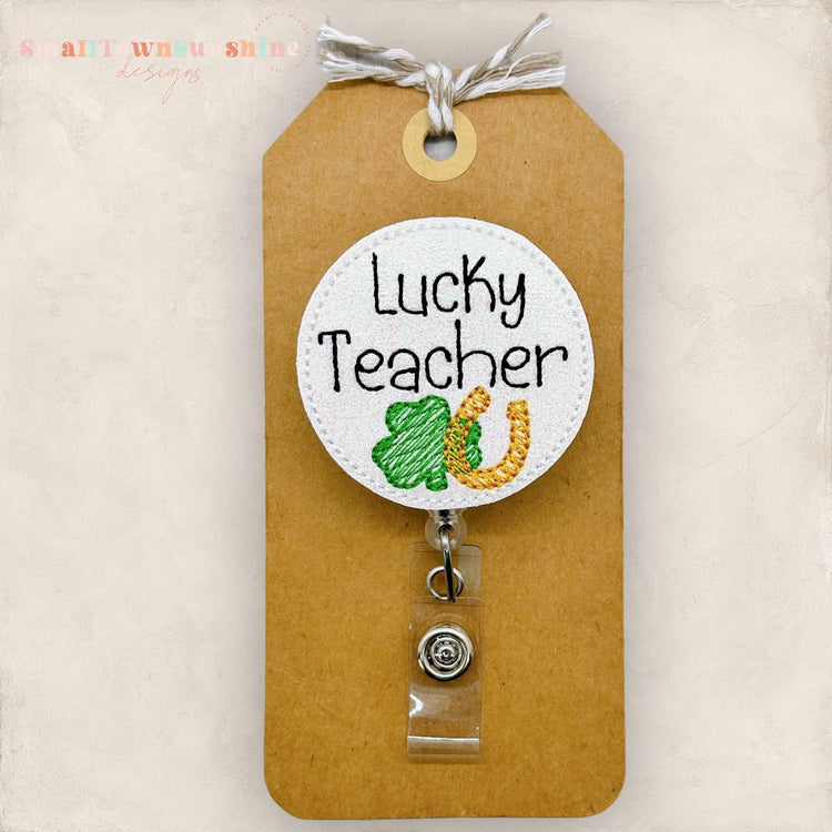 Lucky Teacher Badge Topper