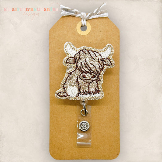 Highland Cow Badge Topper