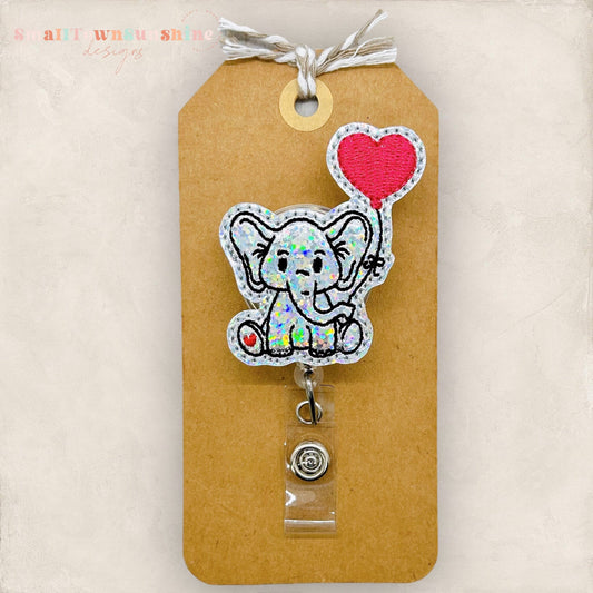 Elephant with Ballon Badge Topper