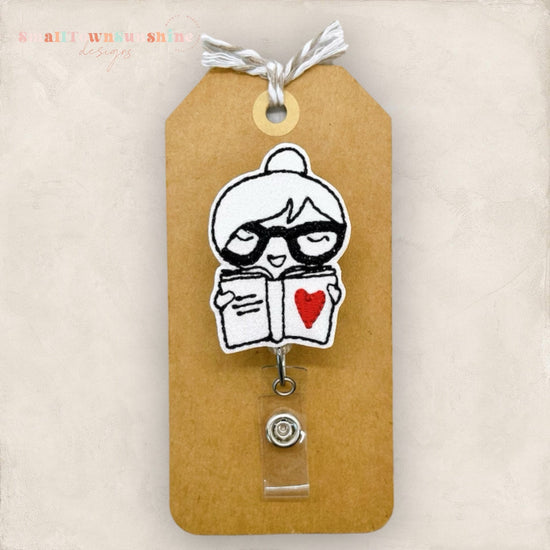 Bookish Girl Badge Topper