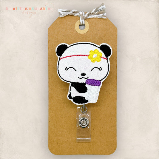 Girlie Panda Badge Topper