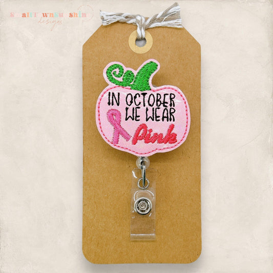 In October We Wear Pink Badge Topper