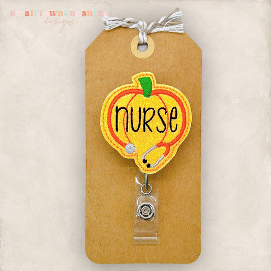 Nurse Pumpkin Badge Topper
