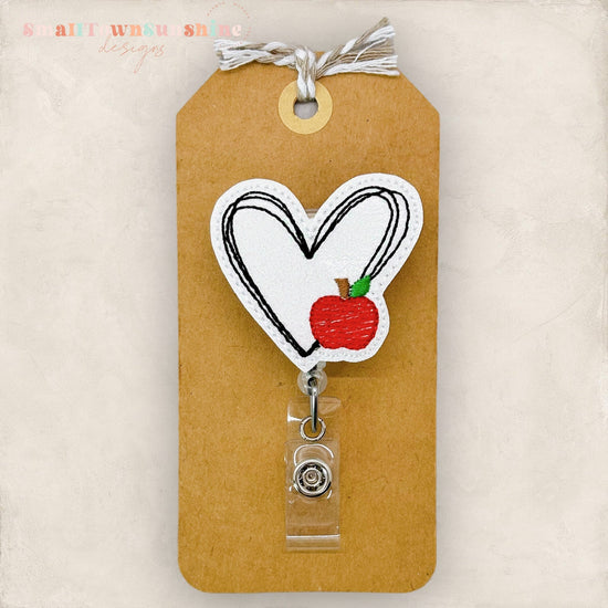 Apple Heart Sketch Badge Topper