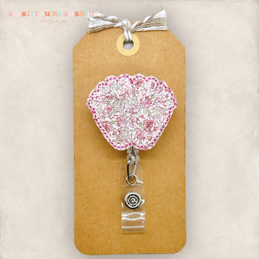 Pink Baby Feet Badge Topper