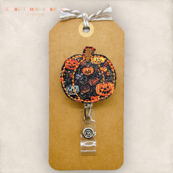 Jack o Lantern Pumpkin Badge Topper