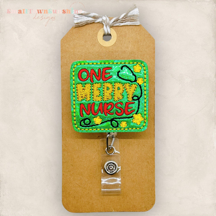One Merry Nurse Badge Topper