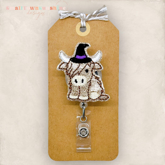 Halloween Highland Cow Badge Topper