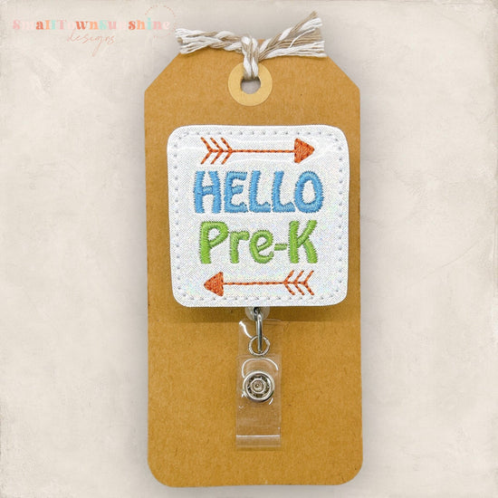 Hello Pre K Badge Topper