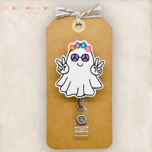 Hippie Ghost Badge Topper