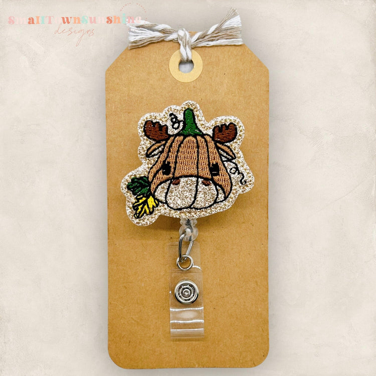 Moose Pumpkin Badge Topper