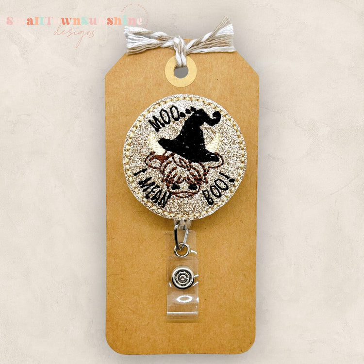Moo I Mean Boo Badge Topper