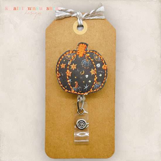 Black Pumpkin Badge Topper