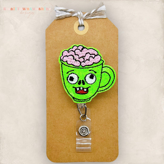 Zombie Coffee Cup Badge Topper