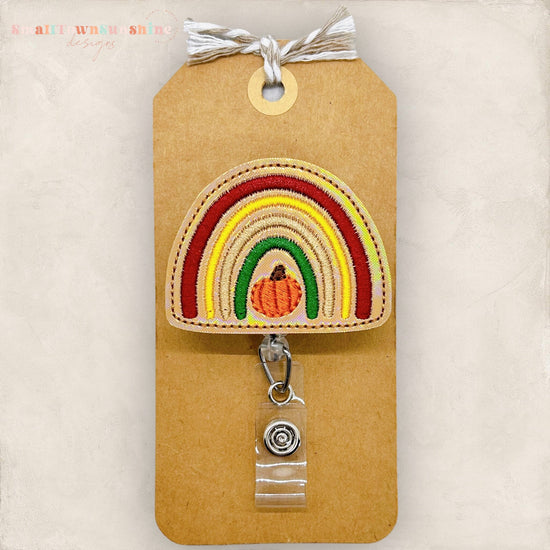 Pumpkin Rainbow Badge Topper