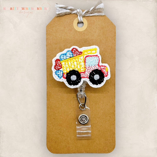 Love Dump Truck Badge Topper