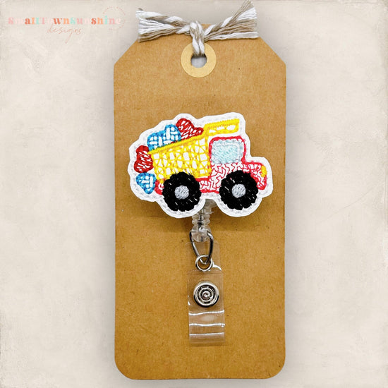 Love Dump Truck Badge Topper