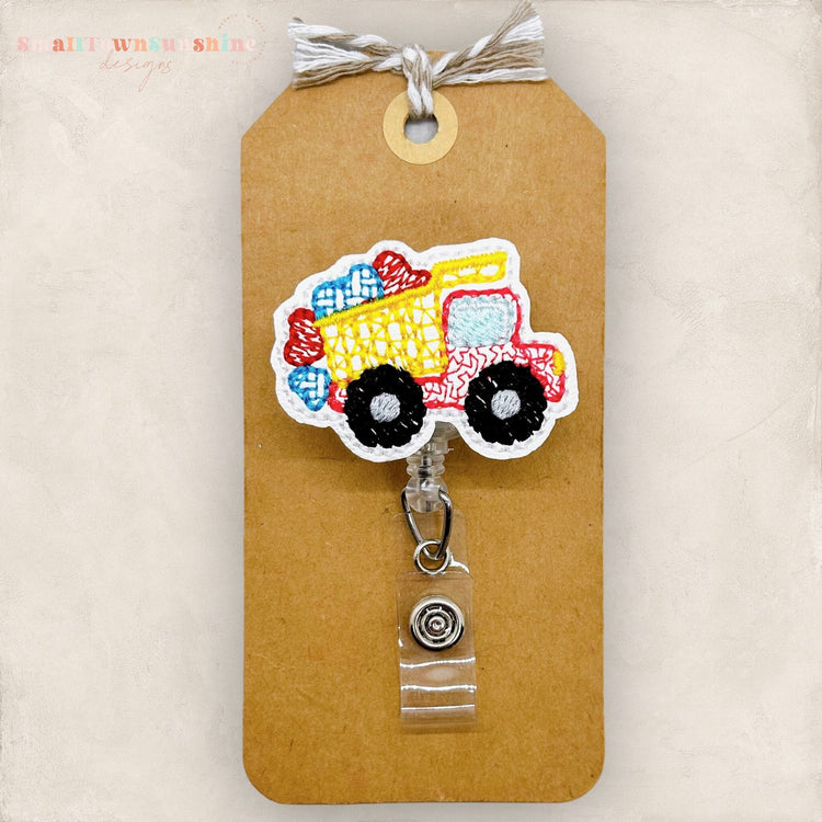 Love Dump Truck Badge Topper