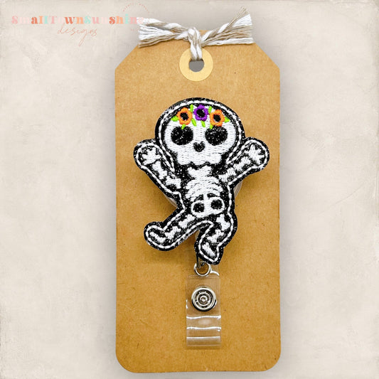Dancing Skeleton Badge Topper