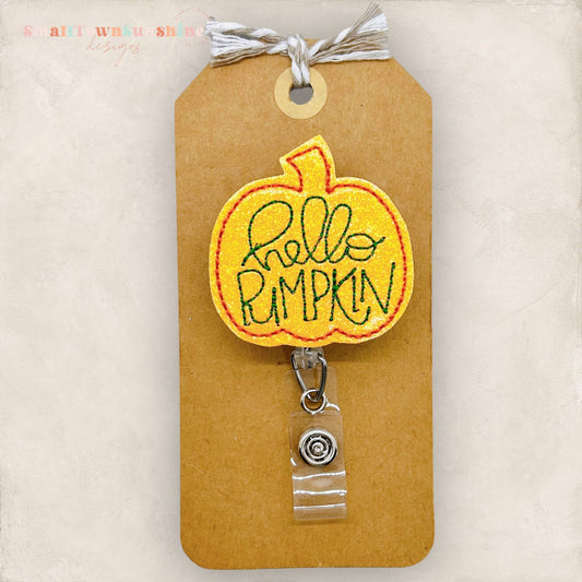 Hello Pumpkin Badge Topper
