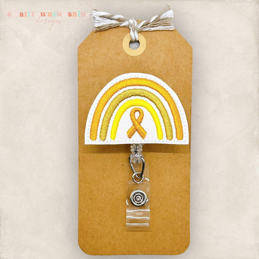 Childhood Cancer Rainbow Badge Reel
