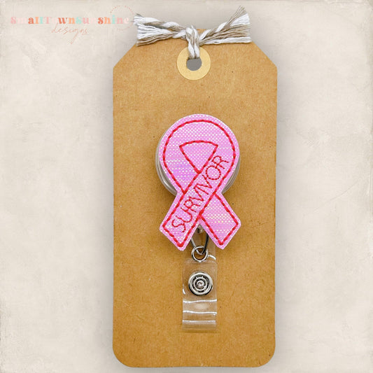 Breast Cancer Survivor Badge Topper