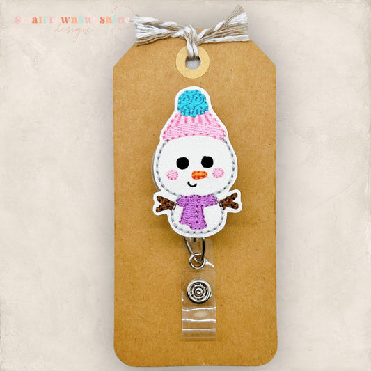 Cute Snowgirl Badge Topper