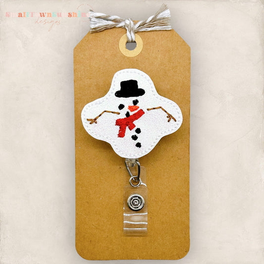 Melting Snowman Badge Topper