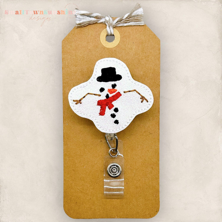 Melting Snowman Badge Topper