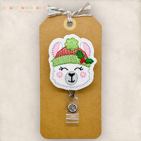 Christmas Llama Badge Topper