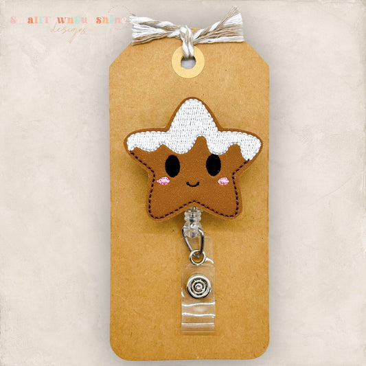 Gingerbread Star Cookie Badge Topper