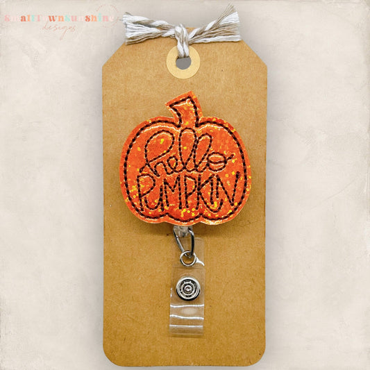 Hello Pumpkin Badge Topper