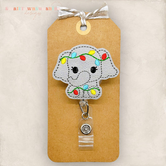 Christmas Elephant Badge Topper