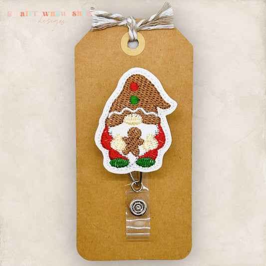 Gingerbread Cookie Gnome Badge Topper