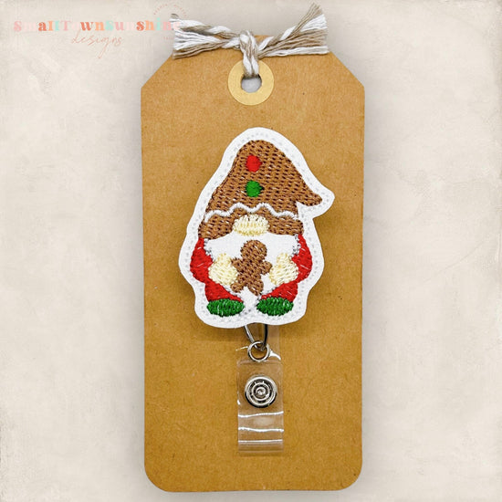 Gingerbread Cookie Gnome Badge Topper