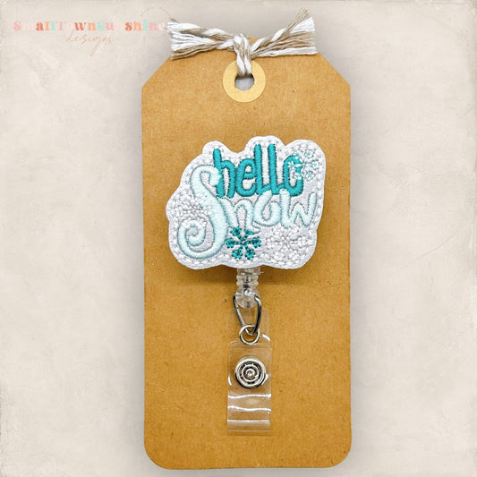 Hello Snow Badge Topper
