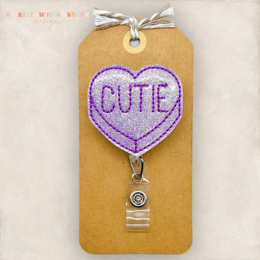 Cutie Conversation Heart Badge Topper