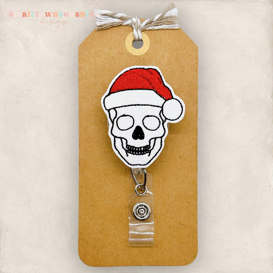 Santa Skull Badge Topper