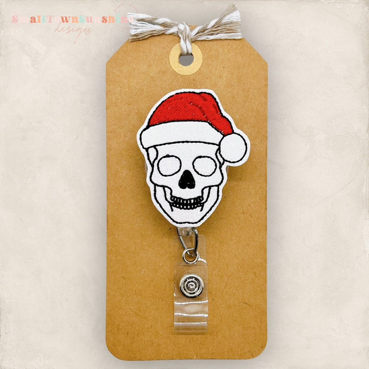 Santa Skull Badge Topper