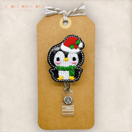 Christmas Penguin Badge Topper