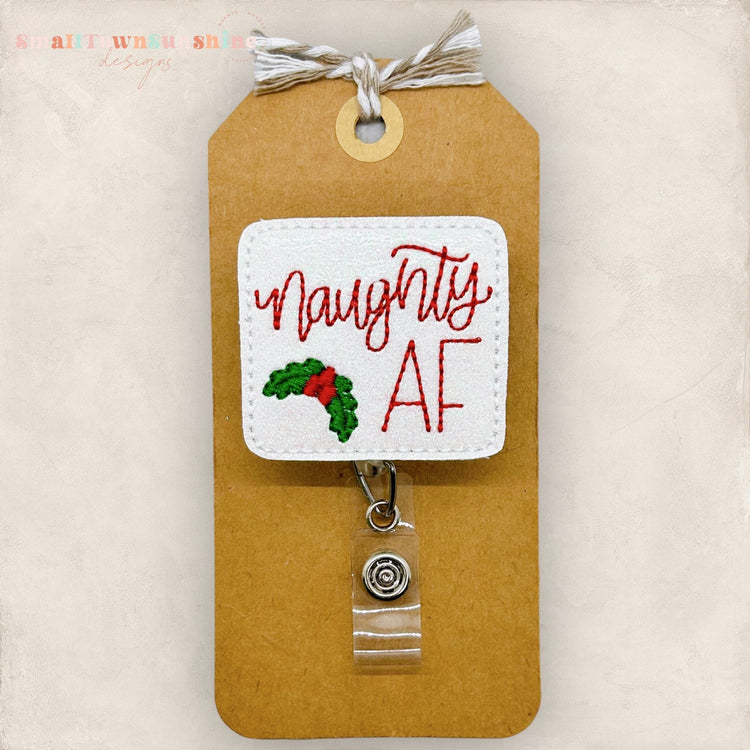 Naughty AF Badge Topper