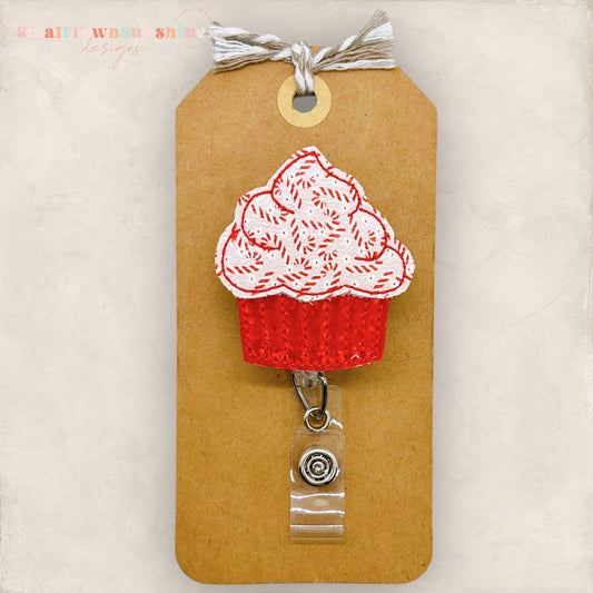 Peppermint Cupcake Badge Topper