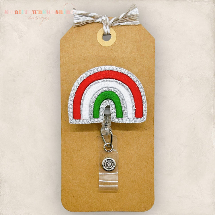 Christmas Rainbow Badge Topper