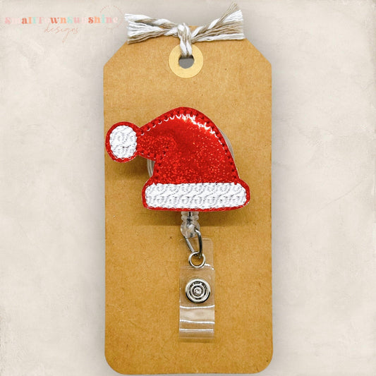 Red Santa Hat Badge Topper
